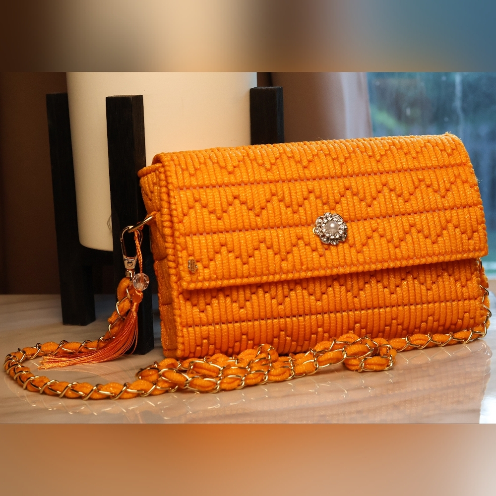 Elegant Orange Clutch Bag